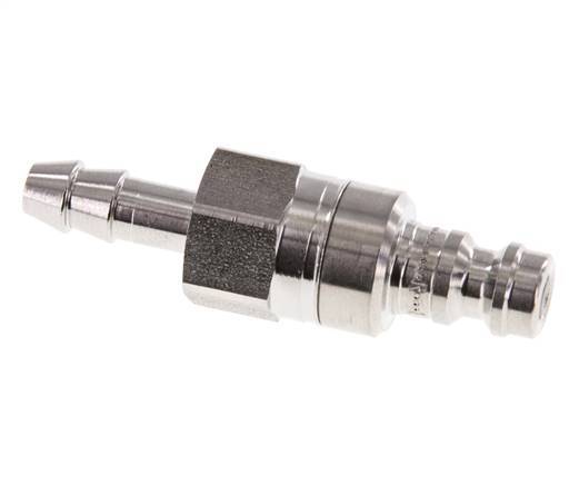 RVS 316L DN 5 Luchtkoppeling Insteeknippel 6 mm Slangpilaar Double Shut-Off