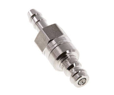 RVS 316L DN 5 Luchtkoppeling Insteeknippel 6 mm Slangpilaar Double Shut-Off