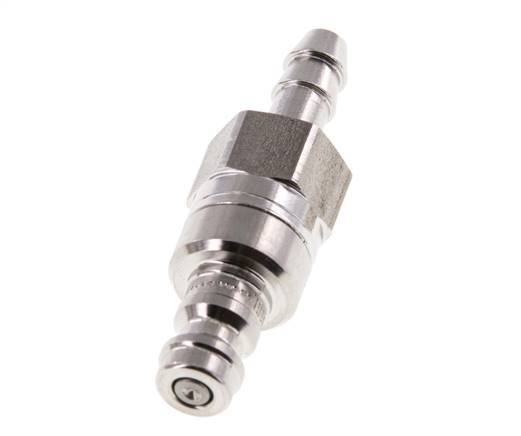 RVS 316L DN 5 Luchtkoppeling Insteeknippel 6 mm Slangpilaar Double Shut-Off