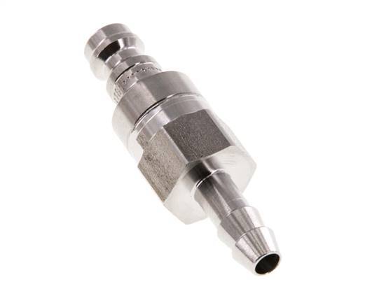RVS 316L DN 5 Luchtkoppeling Insteeknippel 6 mm Slangpilaar Double Shut-Off