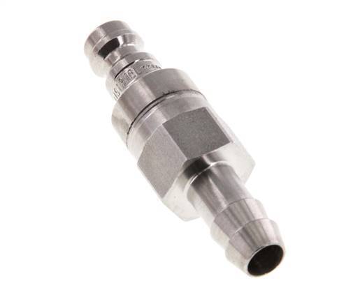 RVS 316L DN 5 Luchtkoppeling Insteeknippel 8 mm Slangpilaar Double Shut-Off