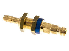 Messing DN 5 Blauw-Coded Luchtkoppeling Insteeknippel 6 mm Slangpilaar Schotkoppeling
