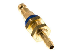 Messing DN 5 Blauw-Coded Luchtkoppeling Insteeknippel 6 mm Slangpilaar Schotkoppeling
