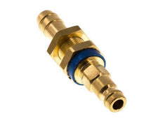Messing DN 5 Blauw-Coded Luchtkoppeling Insteeknippel 9 mm Slangpilaar Schotkoppeling