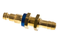 Messing DN 5 Blauw-Coded Luchtkoppeling Insteeknippel 9 mm Slangpilaar Schotkoppeling