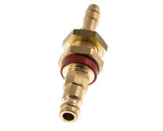 Messing DN 5 Rood-Coded Luchtkoppeling Insteeknippel 6 mm Slangpilaar Schotkoppeling