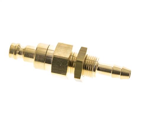 Messing DN 5 Luchtkoppeling Insteeknippel 4 mm Slangpilaar Schotkoppeling Double Shut-Off