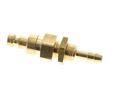 Messing DN 5 Luchtkoppeling Insteeknippel 4 mm Slangpilaar Schotkoppeling Double Shut-Off