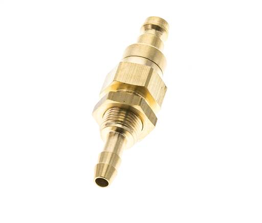 Messing DN 5 Luchtkoppeling Insteeknippel 4 mm Slangpilaar Schotkoppeling Double Shut-Off