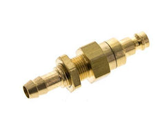 Messing DN 5 Luchtkoppeling Insteeknippel 8 mm Slangpilaar Schotkoppeling Double Shut-Off