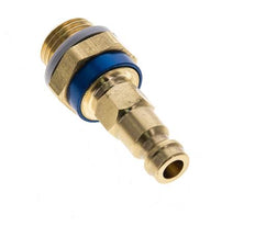 Messing DN 5 Blauw-Coded Luchtkoppeling Insteeknippel G 1/4 inch Buitendraad