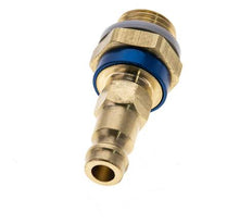 Messing DN 5 Blauw-Coded Luchtkoppeling Insteeknippel G 1/4 inch Buitendraad