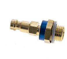 Messing DN 5 Blauw-Coded Luchtkoppeling Insteeknippel G 1/4 inch Buitendraad