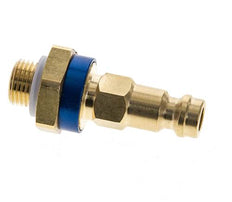Messing DN 5 Blauw-Coded Luchtkoppeling Insteeknippel G 1/8 inch Buitendraad