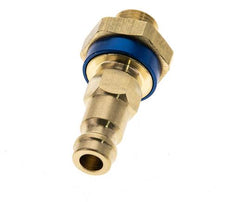 Messing DN 5 Blauw-Coded Luchtkoppeling Insteeknippel G 1/8 inch Buitendraad