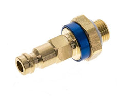 Messing DN 5 Blauw-Coded Luchtkoppeling Insteeknippel G 1/8 inch Buitendraad
