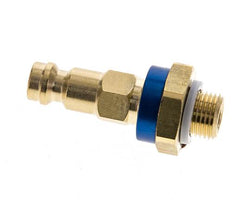 Messing DN 5 Blauw-Coded Luchtkoppeling Insteeknippel G 1/8 inch Buitendraad