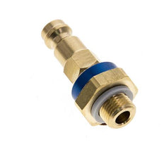 Messing DN 5 Blauw-Coded Luchtkoppeling Insteeknippel G 1/8 inch Buitendraad