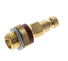 Messing DN 5 Bruin-Coded Luchtkoppeling Insteeknippel G 1/4 inch Buitendraad