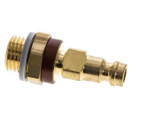 Messing DN 5 Bruin-Coded Luchtkoppeling Insteeknippel G 1/4 inch Buitendraad