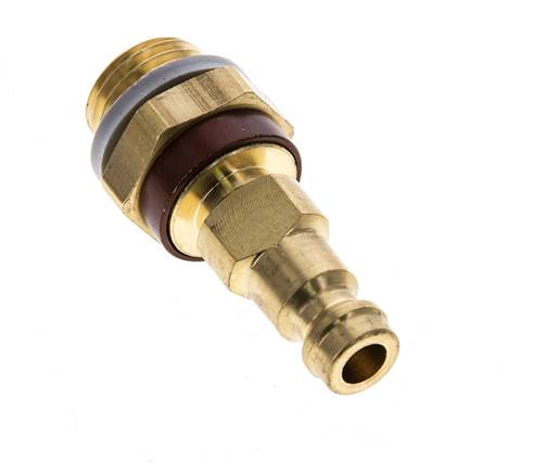 Messing DN 5 Bruin-Coded Luchtkoppeling Insteeknippel G 1/4 inch Buitendraad