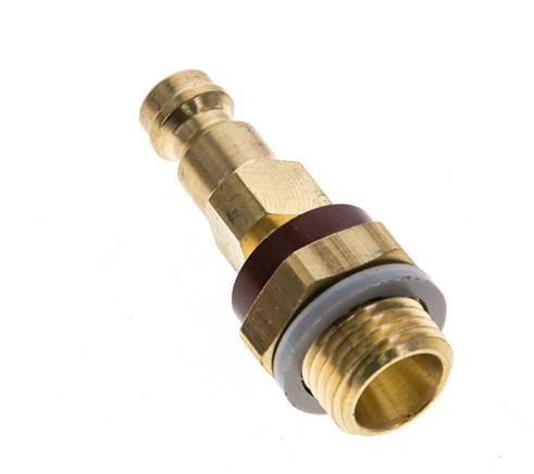 Messing DN 5 Bruin-Coded Luchtkoppeling Insteeknippel G 1/4 inch Buitendraad