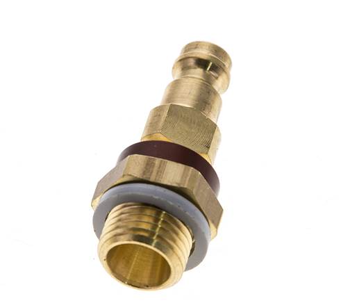 Messing DN 5 Bruin-Coded Luchtkoppeling Insteeknippel G 1/4 inch Buitendraad