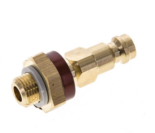 Messing DN 5 Bruin-Coded Luchtkoppeling Insteeknippel G 1/8 inch Buitendraad