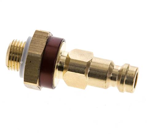 Messing DN 5 Bruin-Coded Luchtkoppeling Insteeknippel G 1/8 inch Buitendraad