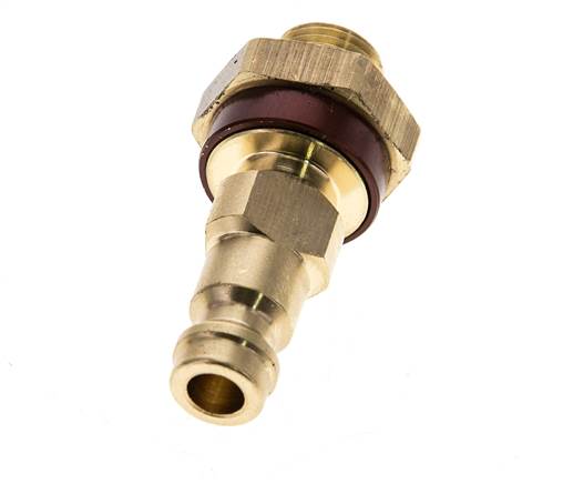 Messing DN 5 Bruin-Coded Luchtkoppeling Insteeknippel G 1/8 inch Buitendraad