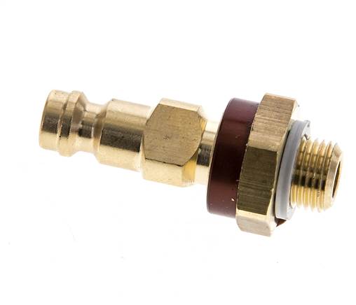 Messing DN 5 Bruin-Coded Luchtkoppeling Insteeknippel G 1/8 inch Buitendraad