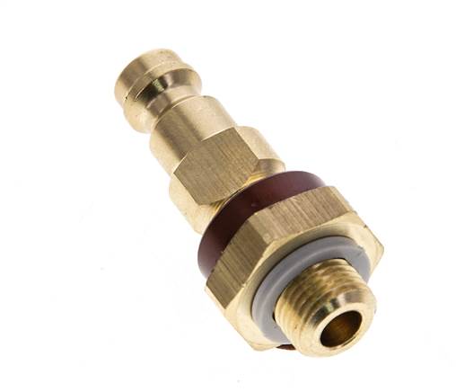 Messing DN 5 Bruin-Coded Luchtkoppeling Insteeknippel G 1/8 inch Buitendraad