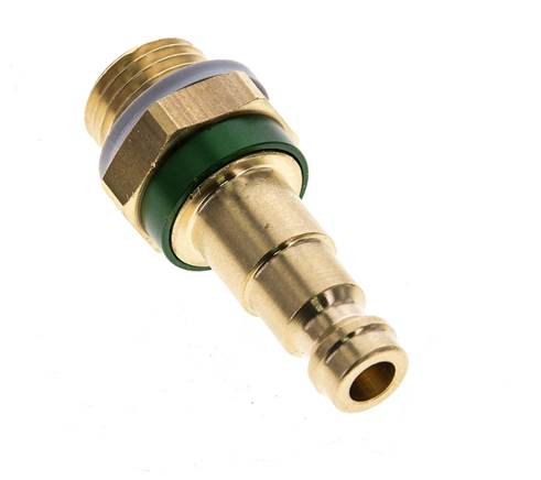 Messing DN 5 Groen-Coded Luchtkoppeling Insteeknippel G 1/4 inch Buitendraad