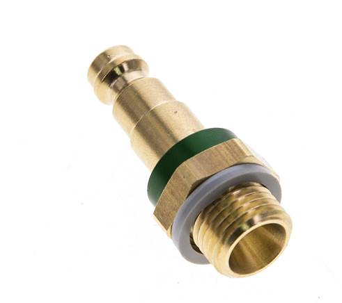 Messing DN 5 Groen-Coded Luchtkoppeling Insteeknippel G 1/4 inch Buitendraad