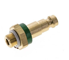 Messing DN 5 Groen-Coded Luchtkoppeling Insteeknippel G 1/8 inch Buitendraad
