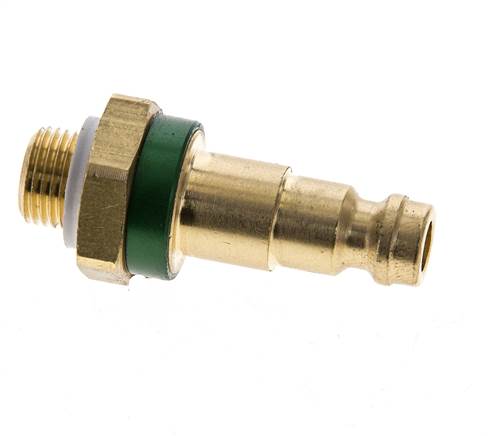 Messing DN 5 Groen-Coded Luchtkoppeling Insteeknippel G 1/8 inch Buitendraad
