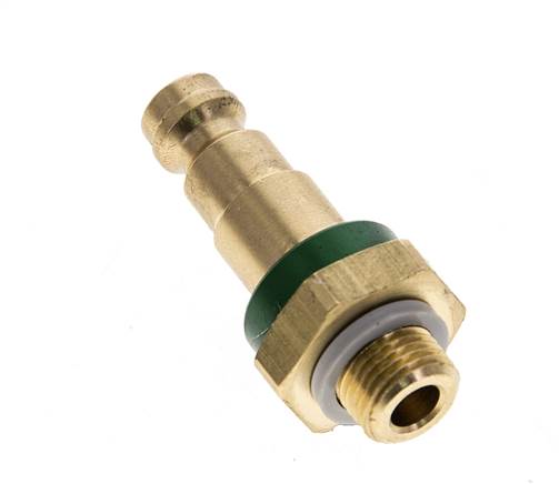 Messing DN 5 Groen-Coded Luchtkoppeling Insteeknippel G 1/8 inch Buitendraad