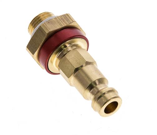 Messing DN 5 Rood-Coded Luchtkoppeling Insteeknippel G 1/8 inch Buitendraad