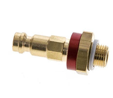 Messing DN 5 Rood-Coded Luchtkoppeling Insteeknippel G 1/8 inch Buitendraad