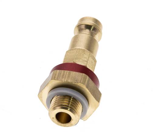 Messing DN 5 Rood-Coded Luchtkoppeling Insteeknippel G 1/8 inch Buitendraad