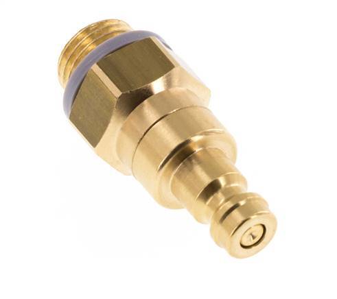 Messing DN 5 Luchtkoppeling Insteeknippel G 1/4 inch Buitendraad Double Shut-Off