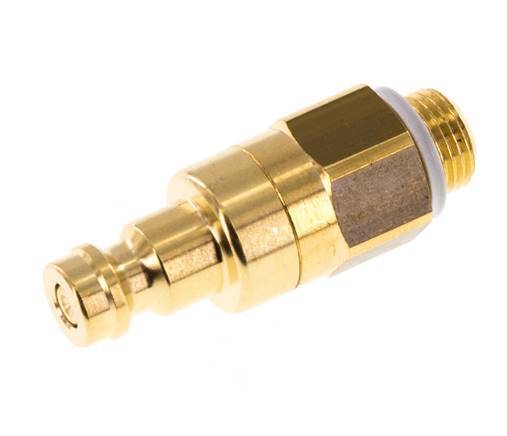 Messing DN 5 Luchtkoppeling Insteeknippel G 1/8 inch Buitendraad Double Shut-Off