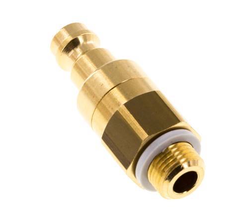 Messing DN 5 Luchtkoppeling Insteeknippel G 1/8 inch Buitendraad Double Shut-Off