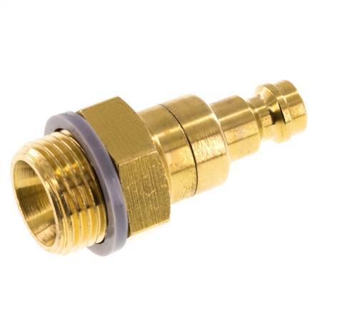 Brass DN 5 Air Coupling Plug G 3/8 inch Male Double Shut-Off