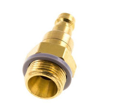 Messing DN 5 Luchtkoppeling Insteeknippel G 3/8 inch Buitendraad Double Shut-Off