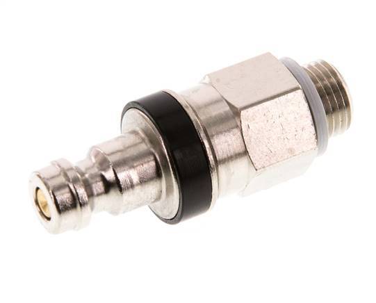 Vernikkeld Messing DN 5 Zwart Luchtkoppeling Insteeknippel G 1/8 inch Buitendraad Double Shut-Off