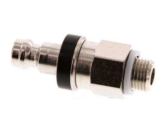 Vernikkeld Messing DN 5 Zwart Luchtkoppeling Insteeknippel G 1/8 inch Buitendraad Double Shut-Off