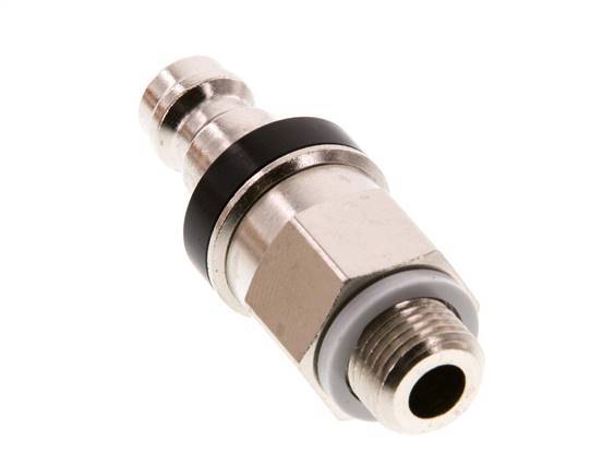 Vernikkeld Messing DN 5 Zwart Luchtkoppeling Insteeknippel G 1/8 inch Buitendraad Double Shut-Off