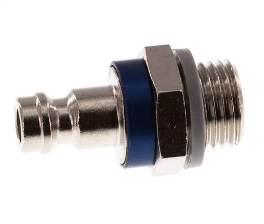 Vernikkeld Messing DN 5 Blauw Luchtkoppeling Insteeknippel G 1/4 inch Buitendraad