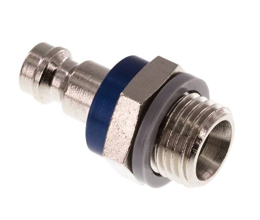 Vernikkeld Messing DN 5 Blauw Luchtkoppeling Insteeknippel G 1/4 inch Buitendraad